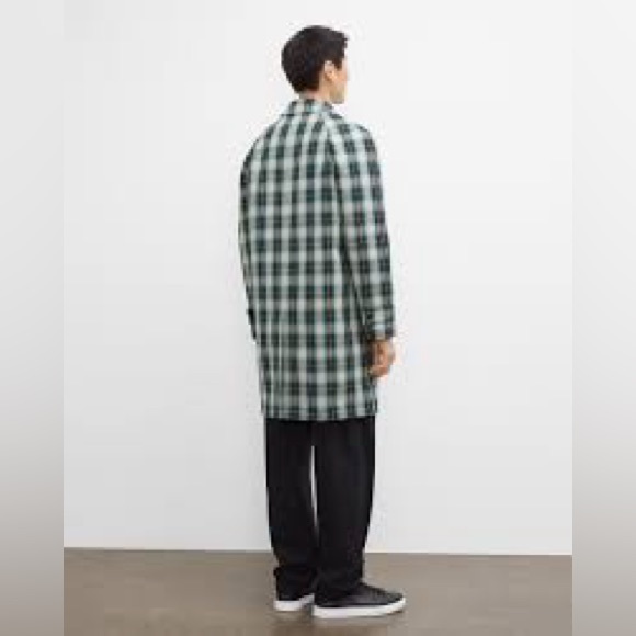 New With Tags Men’s XL Club Monaco Patterned Mac Coat Plaid - Picture 2 of 11